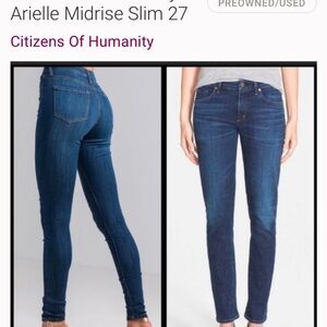 Citizens of Humanity Arielle Midrise Skinny Jeans Size 27